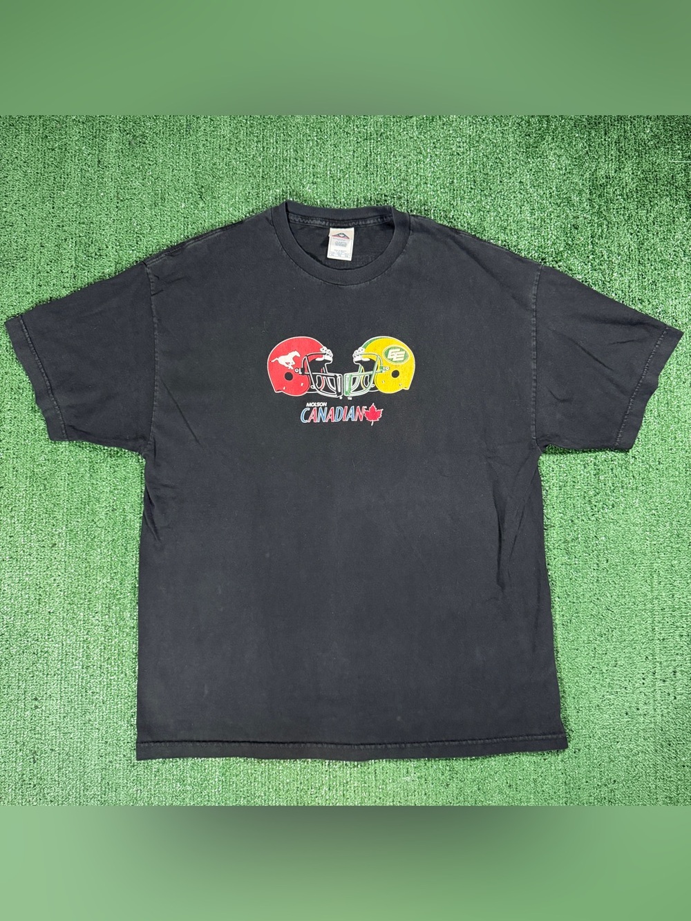 Molson Canadian CFL Vintage T-Shirt Size XL Black
